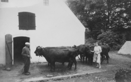 Mathais Sørensen og Husholderinden Henny Danielsen ca. 1938