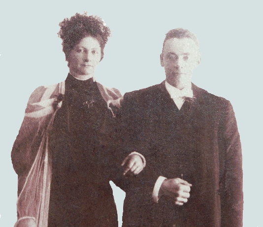 Mathias Sørensen og Kirstine Søndertoft Brudebillede 1906