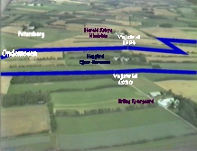 Højgård fra øst med nabogårde 1986